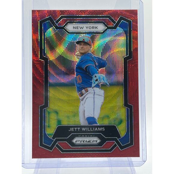 2024 Panini Prizm Baseball Jett Williams Red Wave Prizm New York Mets Prospect - Picture 1 of 2